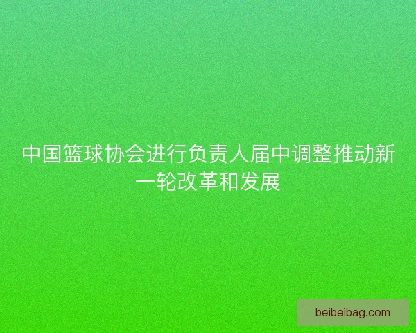 中国篮球协会进行负责人届中调整推动新一轮改革和发展