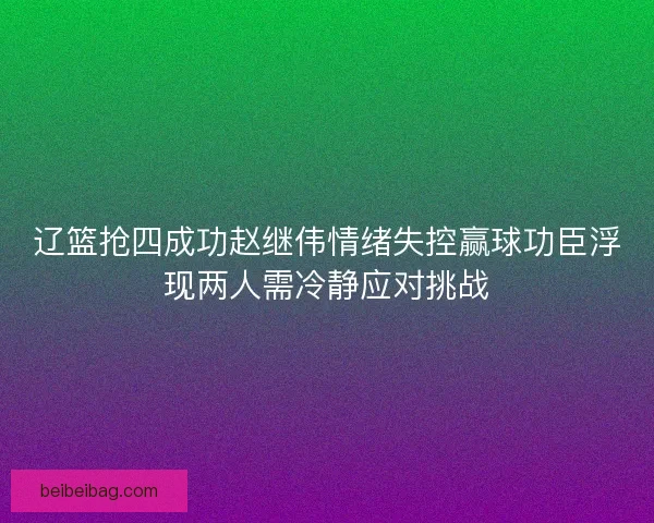 辽篮抢四成功赵继伟情绪失控赢球功臣浮现两人需冷静应对挑战